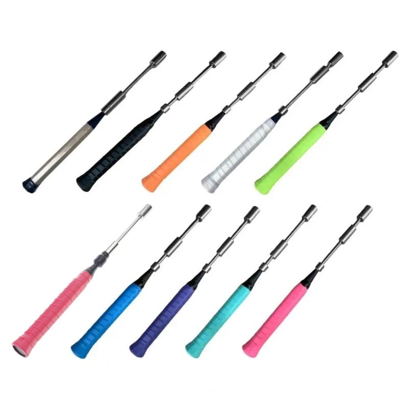 Professional Badminton Power Training Device Ergonomic Wooden Handle Badminton Swing Trainer