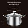 ZISIZ 304 Edelstahl 22cm Multifunktions-Kochtopf