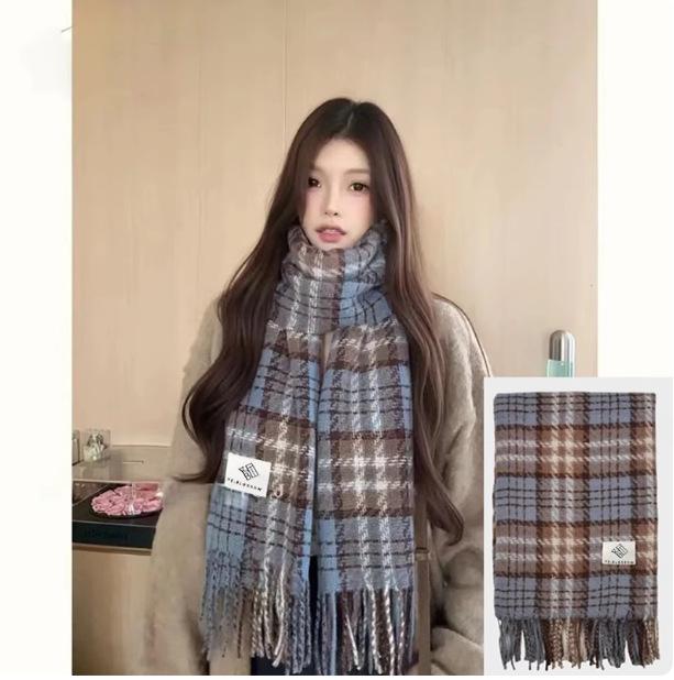 Women's European and American Style Long Fringe Mohair Scarf - Warm Autumn/Winter Shawl & Neck Warmer