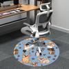 1 Stück Hundepfoten Büro Runder Teppich, Matte Geeignet für Büro, Unter Bürostühlen Schlafzimmer Wohnzimmer Heimdekoration, Raumdeko