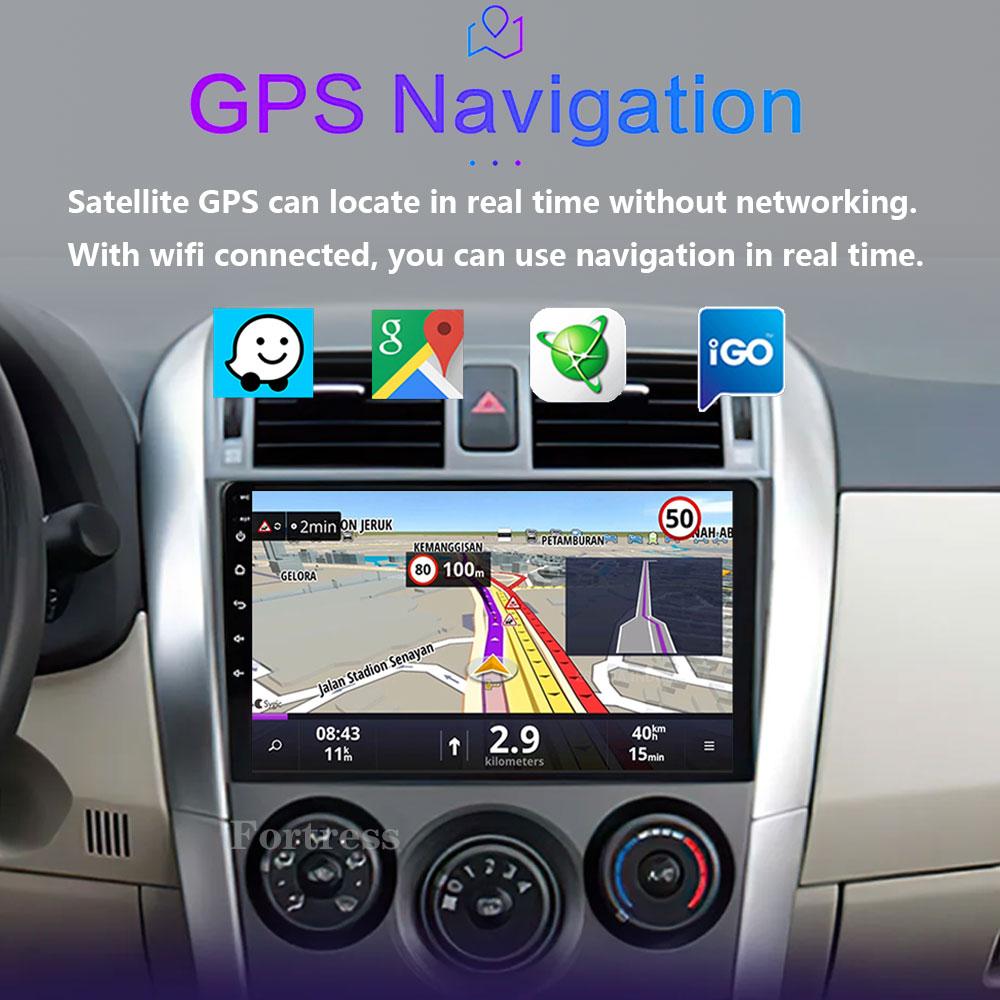 9" Android14Car Stereo Radio for Toyota Corolla E140/150 2007 2008 2009 2010 2011 2012 2013 Multimedia Player 2 Din DVD Speaker