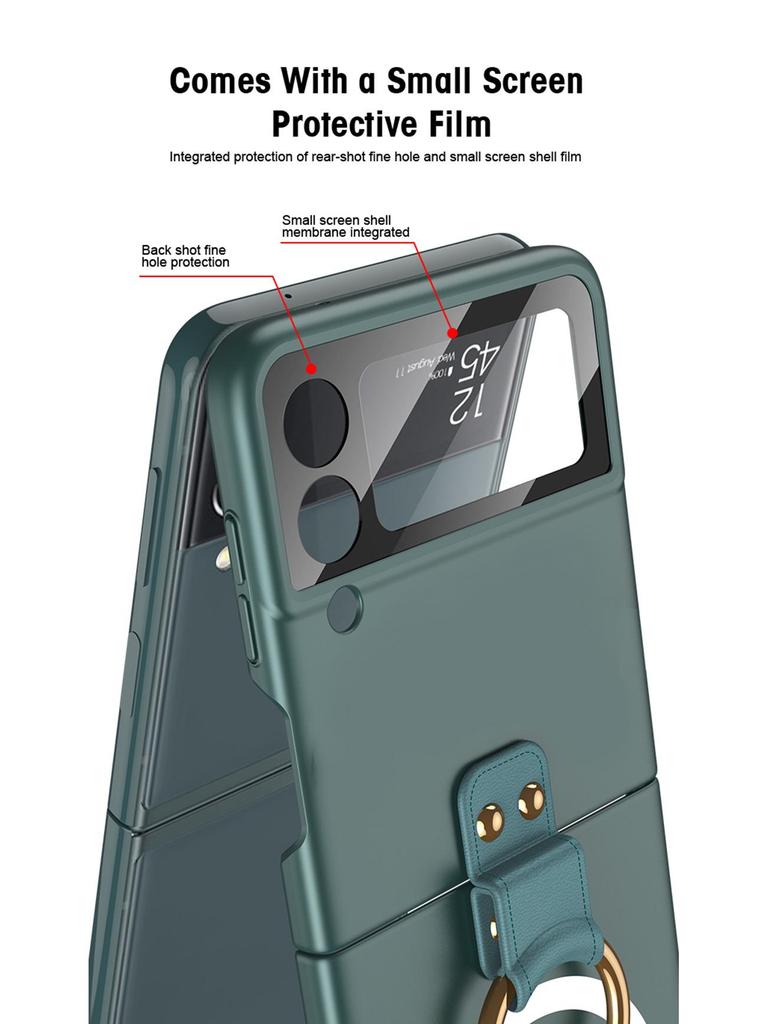 Samsung Z Flip4 Magnetic Ring Wireless Charging Phone Case - Ultra-thin, Foldable, Drop Protection Cover
