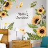 Glass Decorative Stickers Living Room Floral Background Wall Sunflower Wall Stickers Bedroom Room Accessories Tools