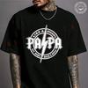 Papa Like A Grandpa Fathers Day Rocker Dad Design Moto Cotton T-shirt Summer Casual Short Sleev