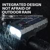 Multi-function Mountain Road Bike Light Digital Display Waterproof Solar Charging Riding Light Bicycle Head Light