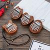Mini 8 Key Solid Wood Kalimba With Portable Lanyard And Crisp Sound Perfect For Music Beginners Kids Casual Play Travel Gift