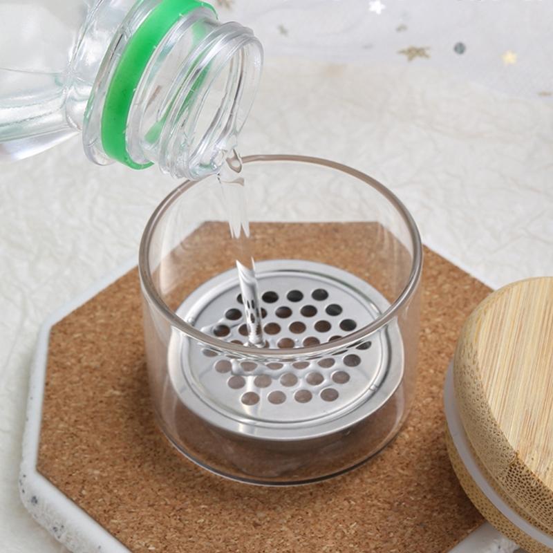 Glass Nail Brush Washer With Secure Lid And Mesh Filter For Gel Polishing Removal And Diy Tools