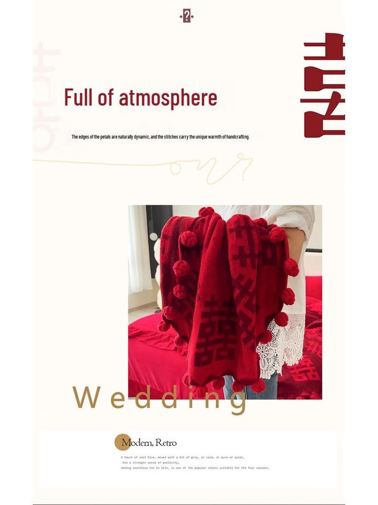 Rose Bouquet Gold Blanket: Perfect High-End Gift for Weddings, Engagements, New Brides, or Best Friends