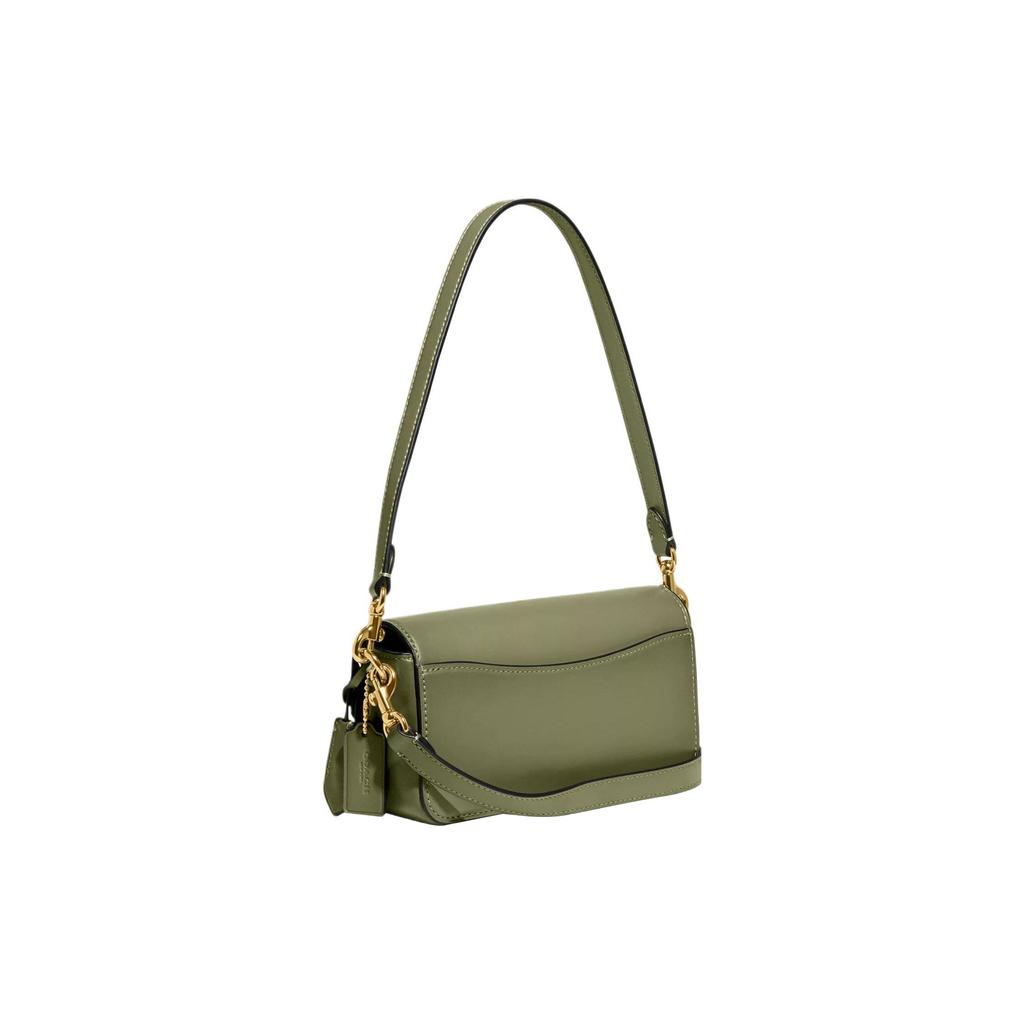Coach Studio 20 Gold Label Klappenverschluss Kartenfach Handschuhgegerbtes Leder Handtasche Umhängetasche Klein Damen Taschen Messing Moos CE331-B4MX