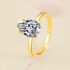 Fine Jewelry Luxury High-end Syntactic 1Ct Pear Cut VVs1 Moissanite S925 Sterling Silver Ring Engagement Gift for Woman