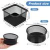 4pcs Paper Clip Holder Mesh Paperclip Holders for Desk Paper Clip Dispenser PaperClip Organizer Office(SIZE:Square/Round)