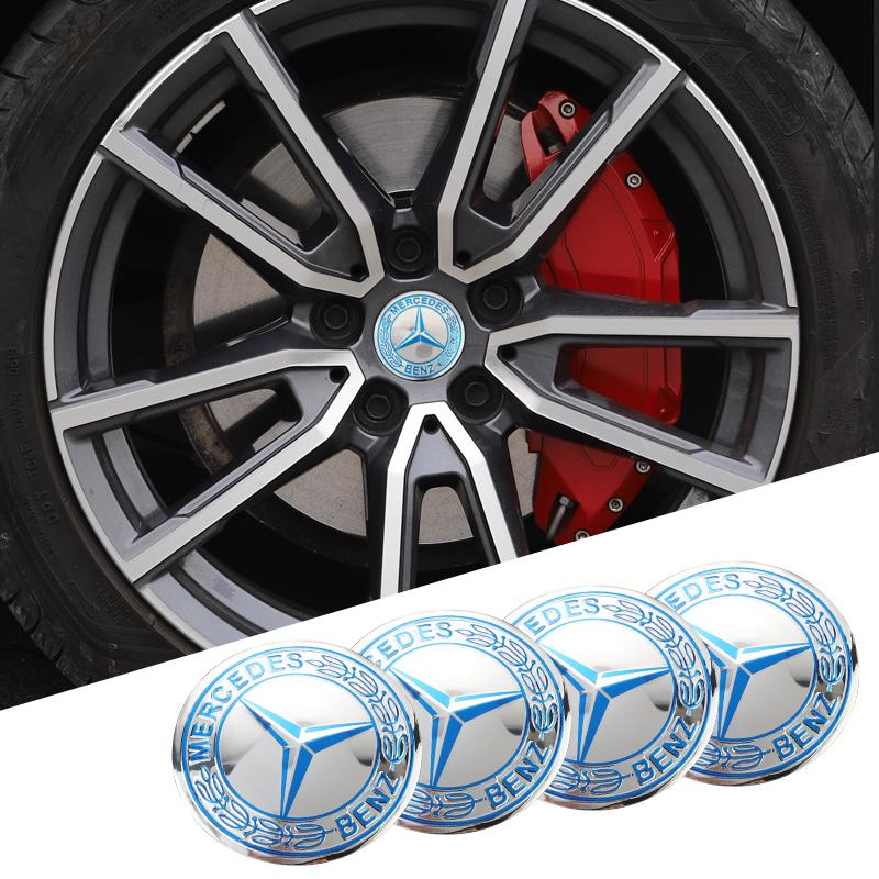 

4Pcs 56mm Car Emblem Wheel Center Hub Caps Stickers For Mercedes Benz Carlsson AMG Smart W205 C300 W203 W206 W108 W124