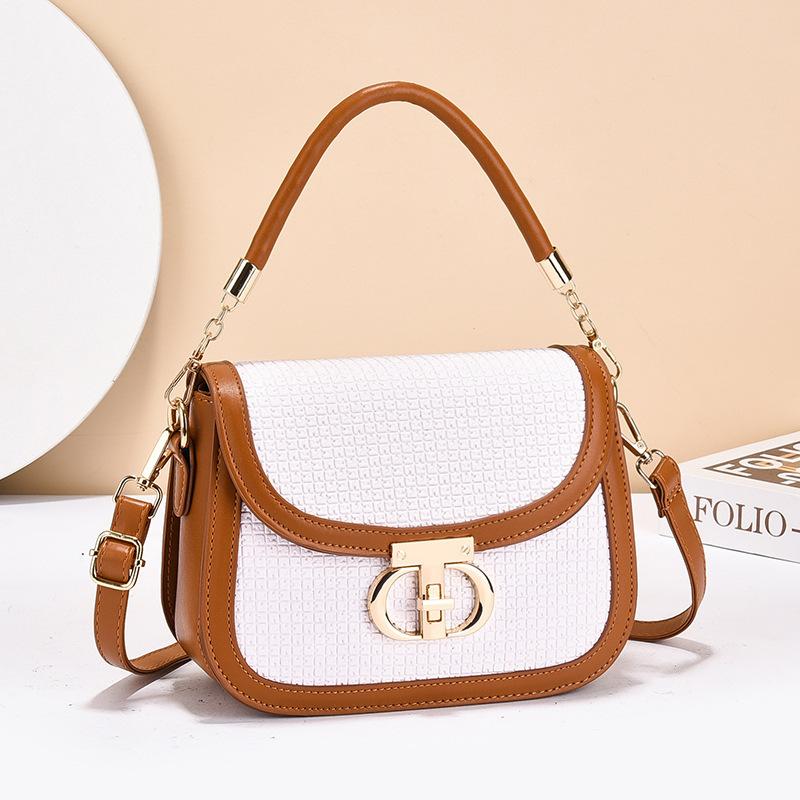 Delicate contrasting color small bag spring and summer new fashion messenger bag retro handbag single shoulder women's bag bags