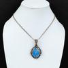 Chalcedony 999 Copper Wire Wrapped Pendant, Handmade Gemstone Pendant Jewelry, Gifts For Wife Brand New Pendant
