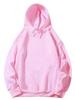 Women's Fleece-Lined Hooded Sweatshirt - Thickened, Loose Fit, Solid Color, Long Sleeve for Autumn/Winter