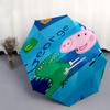 George's Dinosaur Adventure: Peppa Pig's Automatic Folding Umbrella - 8-Bone Iron Frame, Portable Design for Outdoor Fun and Festive Gifts01