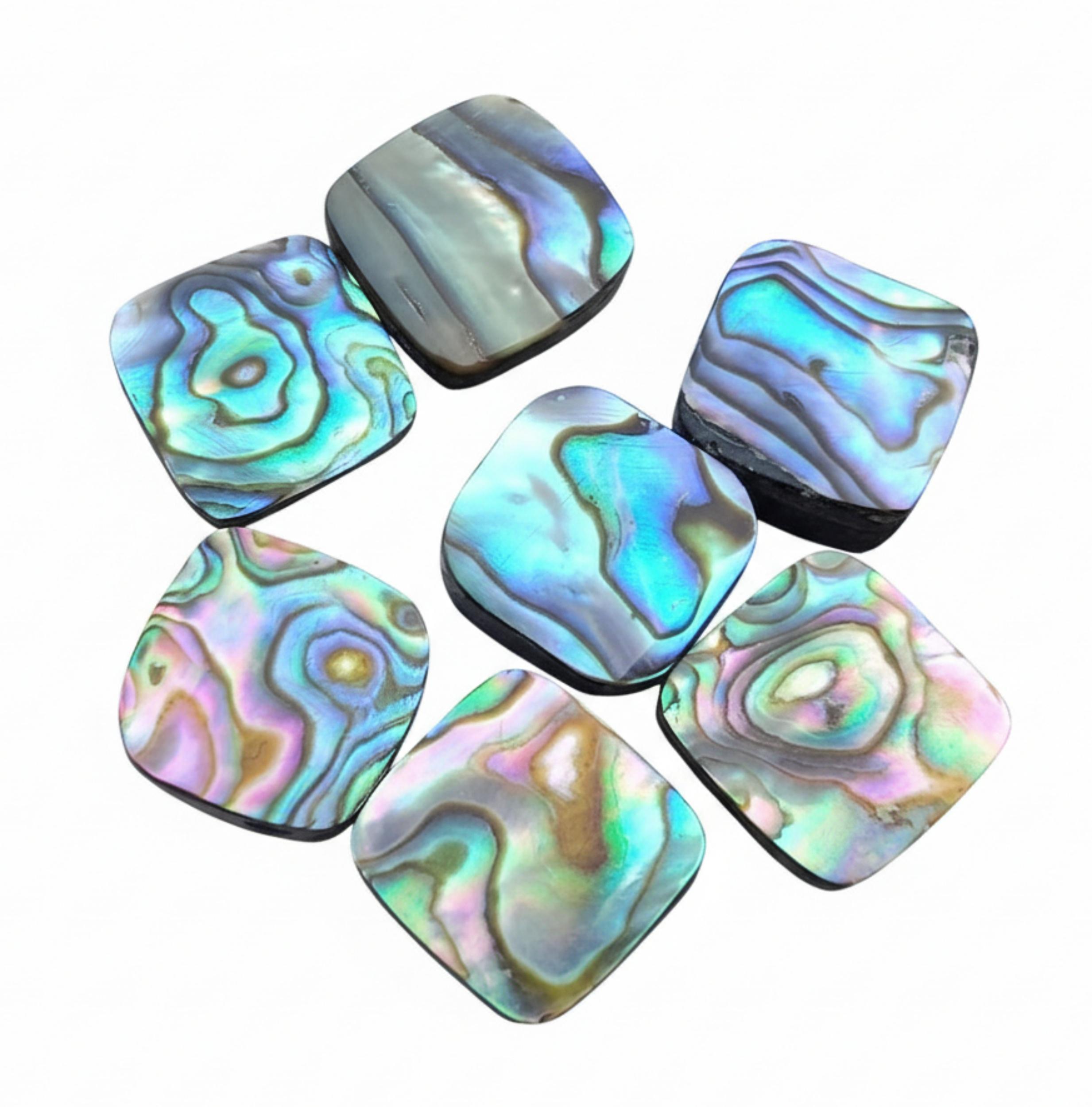 

Натуральные драгоценные камни из раковины абалона: Кабошоны квадратной формы, разноцветные камни для ювелирных изделий 5mm синий