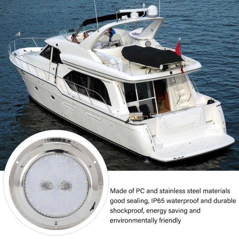 5.5in Marine Ceiling Dome Light 42LED IP65 Waterproof Interior Interior Surface Mount Light For Caravan RV Boat Yacht