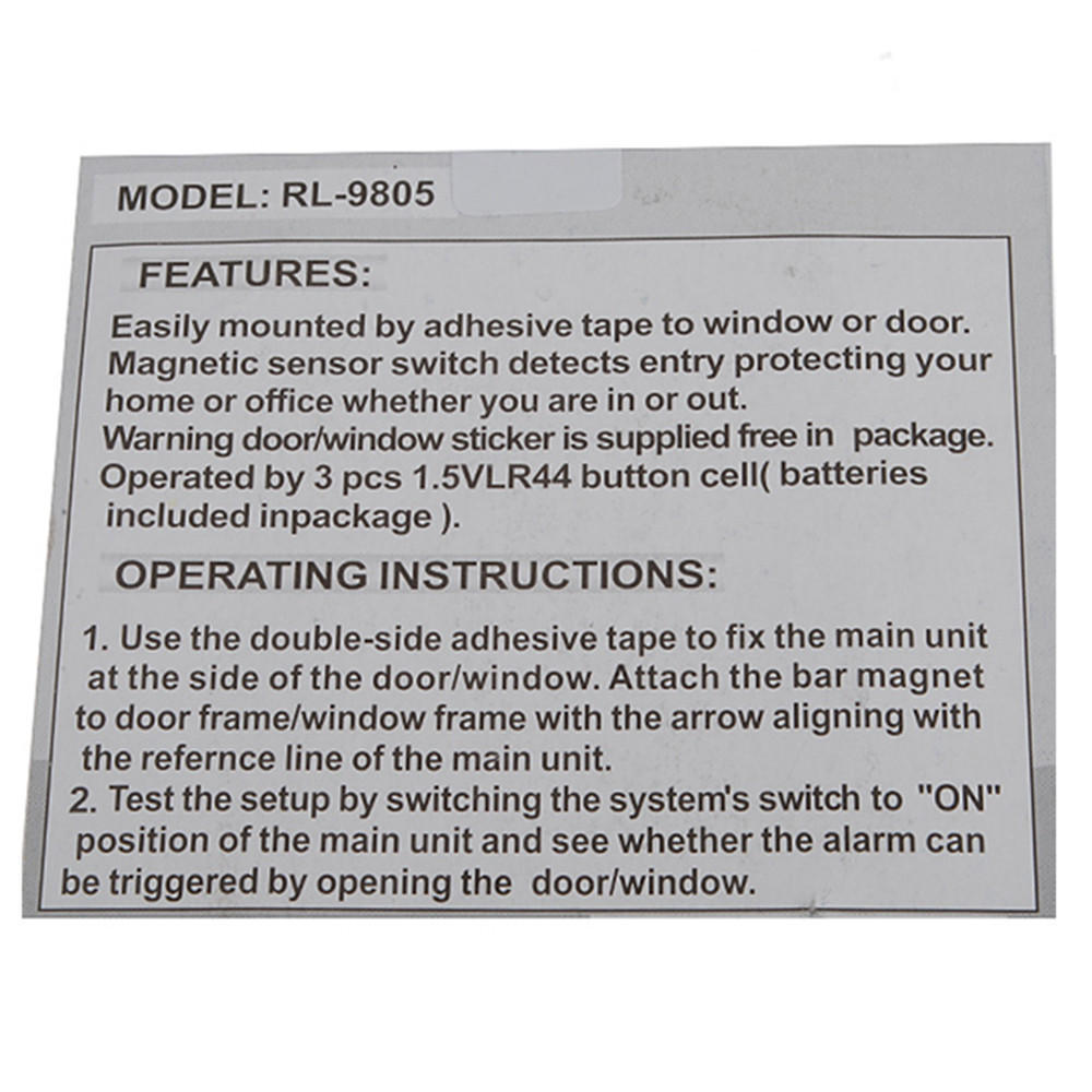 DRAHTLOSES Haus Fenster Tür Einbruch Sicherheits ALARMSYSTEM Magnetisch