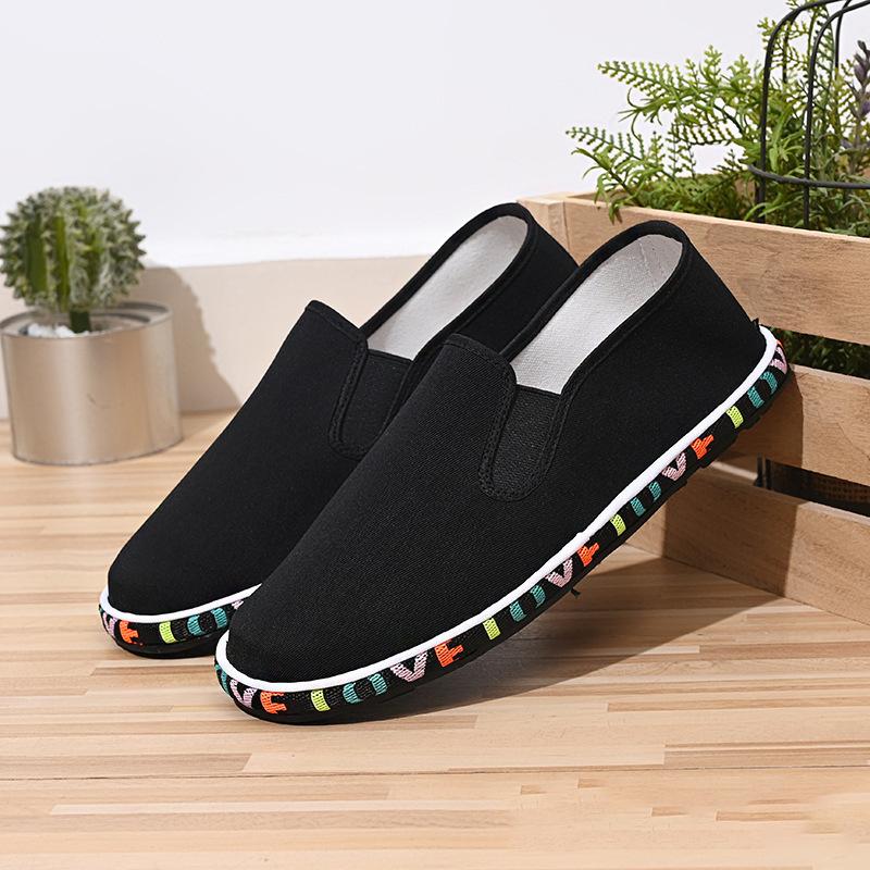 

Тканевые туфли на цветной подошве, удобная и дышащая повседневная обувь на весну и лето, молодежный тренд, мужские тканевые туфли на один шаг 44