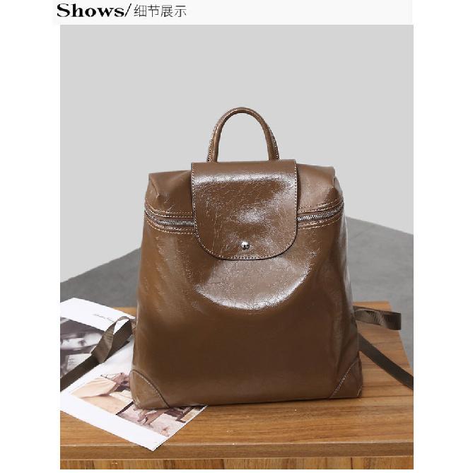 2025 Winter New Fashion Large Capacity Genuine Leather Women's Bag Trendy Cowhide Backpack Women's Casual Backpack Single Shoulder Crossbody