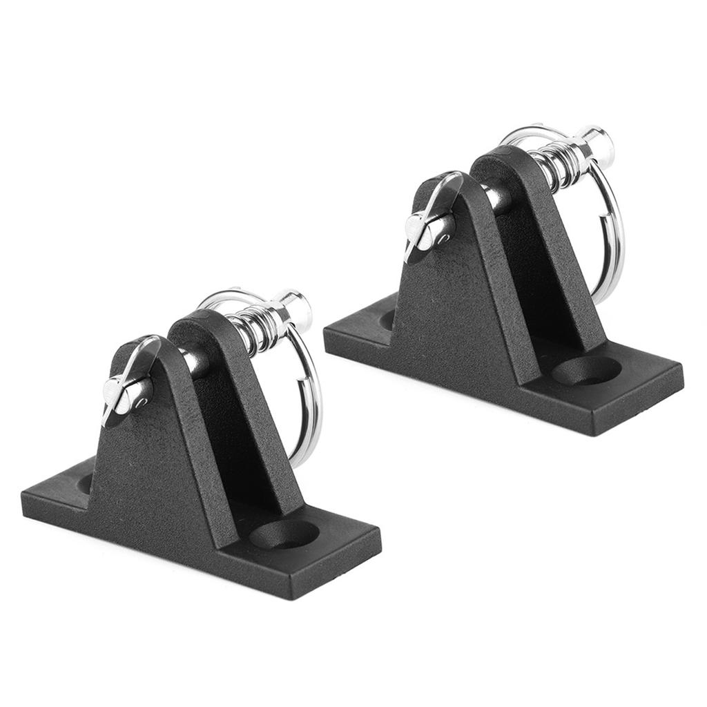 Pair Canopy Deck Hinge Boat Bimini Top Fitting W Quick Release Pin Plastic and Steel Marine Parts