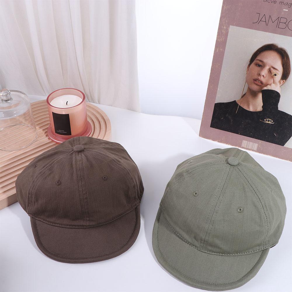 Solid Color Short Brim Baseball Cap Sunscreen Peaked Cap Simple Sun Hat  Outdoor