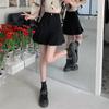 High-Waist Black Pleated A-Line Skirt for Women, Summer 2024 - Anti-Exposure & Slimming Design