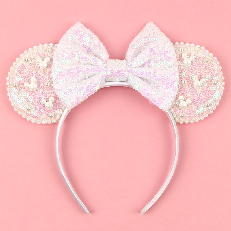 Ny Trendig Musöron Hårband Mickey 3.3" Sammet För Flickor Mjuk Rosett Hårband Halloween Festival Fest Resa DIY Håraccessoarer