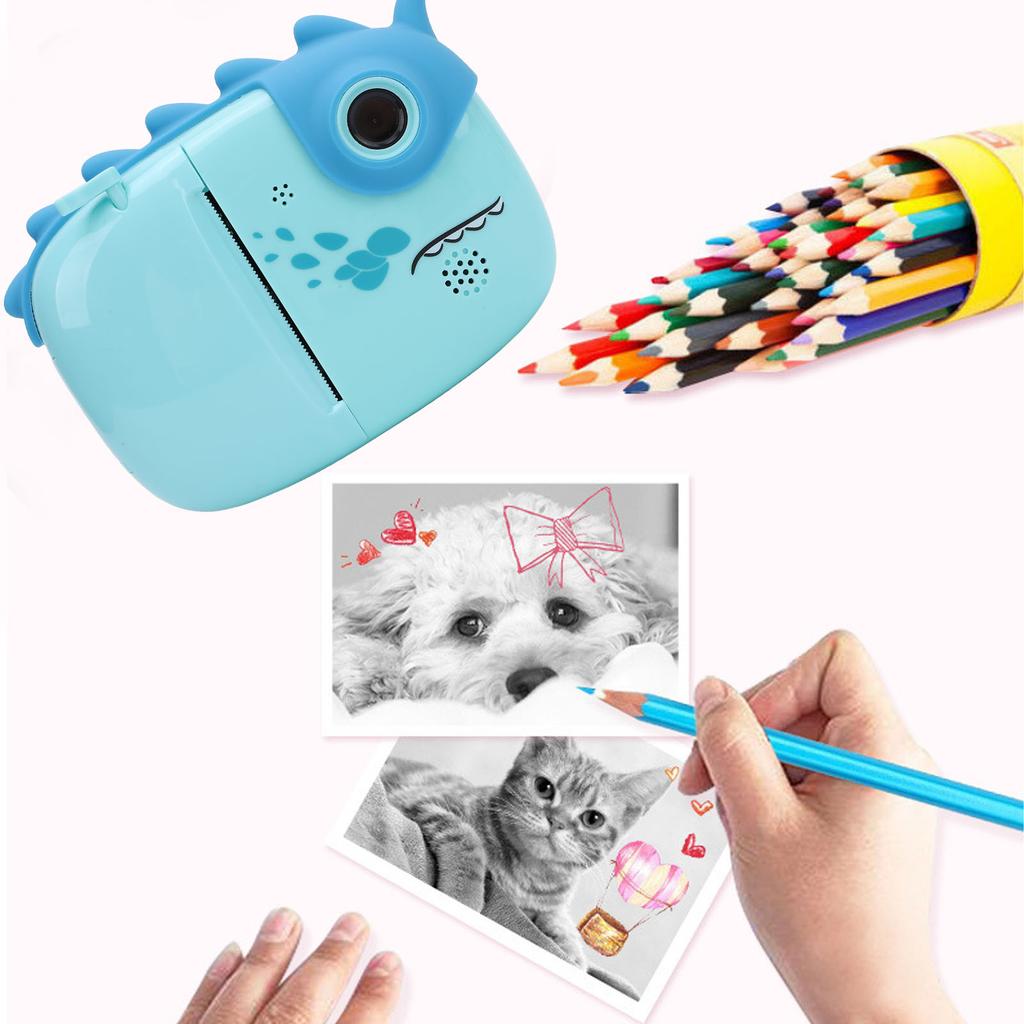   Print Camera 3 Inch     Front Rear Dual Lens 1080P 48MP Digital Camera