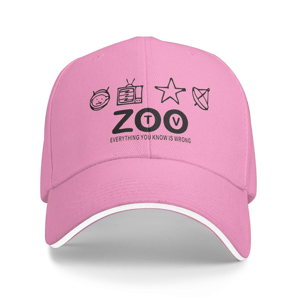 Summer U2  Zoo TV Baseball Cap  Outdoor Gym y2k Cute Custom Logo Sun Trucker Hat UnisexTeens Sunscreen Baseball Caps