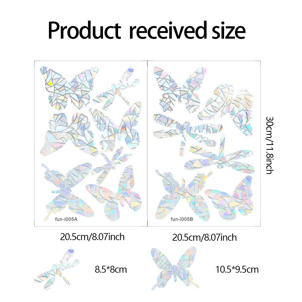 

Лазерная ослепительная бабочка стрекоза стеклянная дверь и оконный фон ландшафтный дизайн декоративные наклейки на окна 20.5*30cm*2PCS/fun-i005