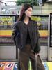 Petite Women's Khaki Short Baseball Jacket - Casual Loose Fit for Autumn and Winter