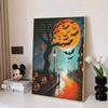 5D Diamond Painting Kit Halloween Moon Tree Pumpkin Bats Pattern DIY Rhinestone Art Canvas Relaxing Craft for Wall Decor Gift
