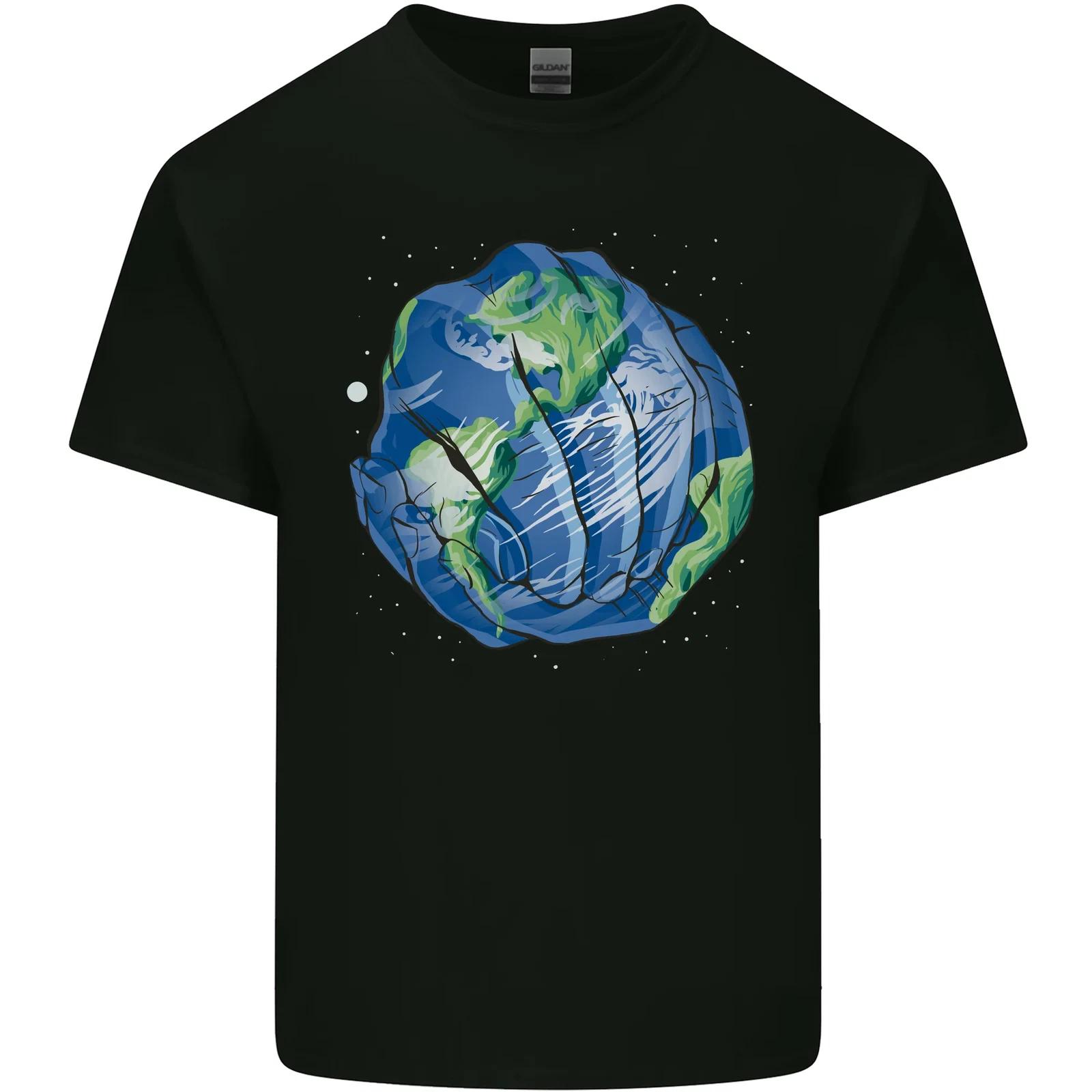 Earth Hands Climate Change Environment Kids T-Shirt Childrens S