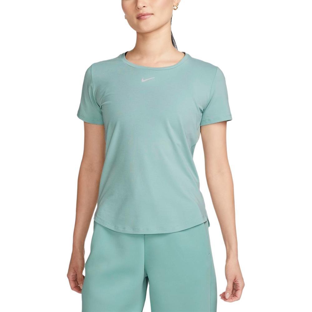 Nike T Shirts Women's Blue Crew Neck Moderate Straight Fit DD0619-309