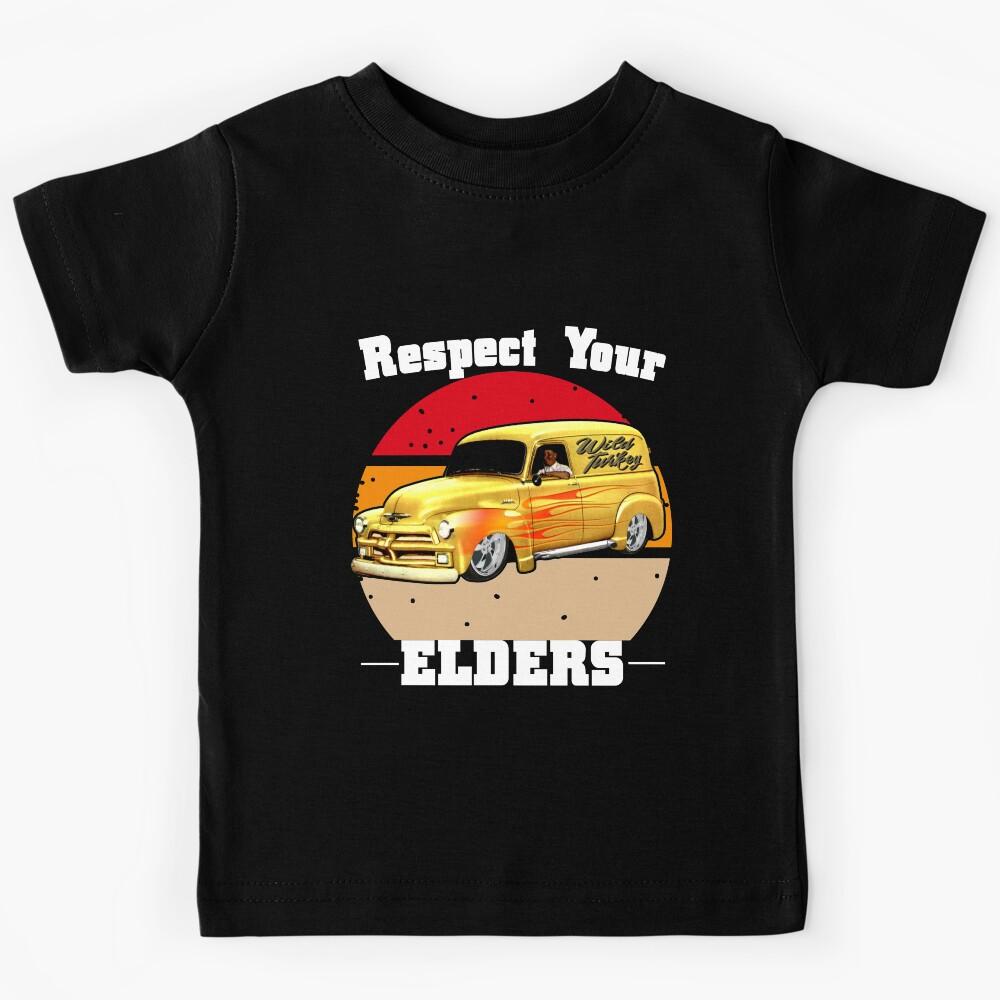 Funny Car Guy - Respect Your Elders Classic Panel Truck Kids T-Shirt 110