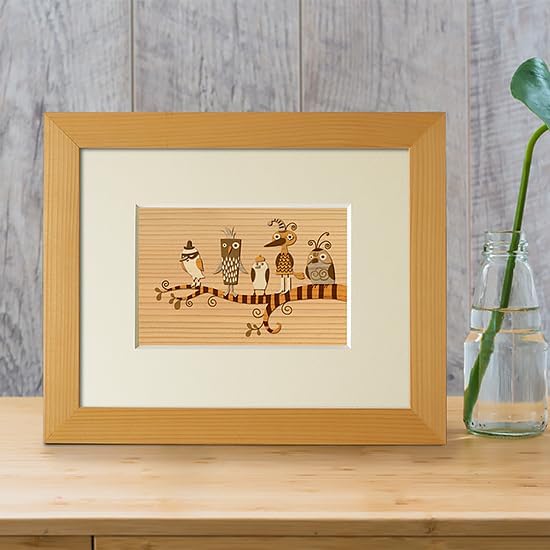 KINOWA Funny Wooden Paper Original Handmade Kit Bird Made in Japan "Five Birds"