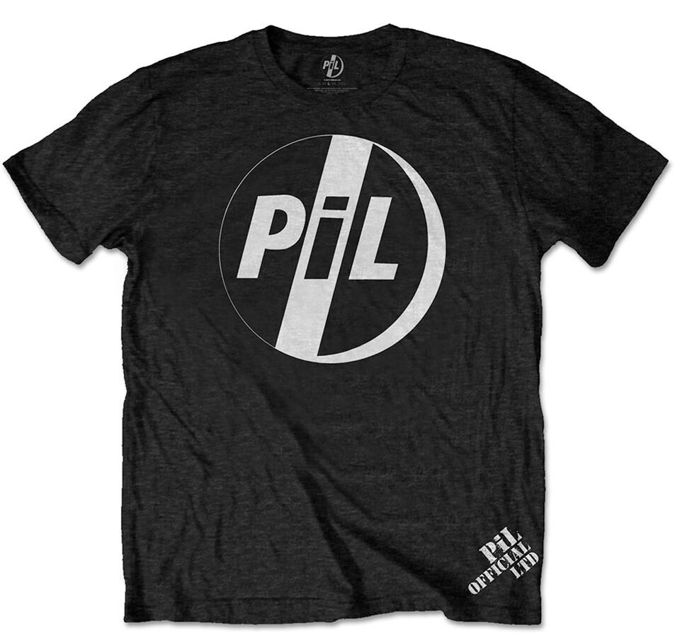 Public Image Ltd-Pil-White Logo - Black T-shirt XXXXL