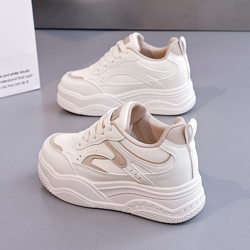 Thick-soled Heightening Board Shoes Women's Spring New Fashion Versatile Casual Shoes Student HXQ