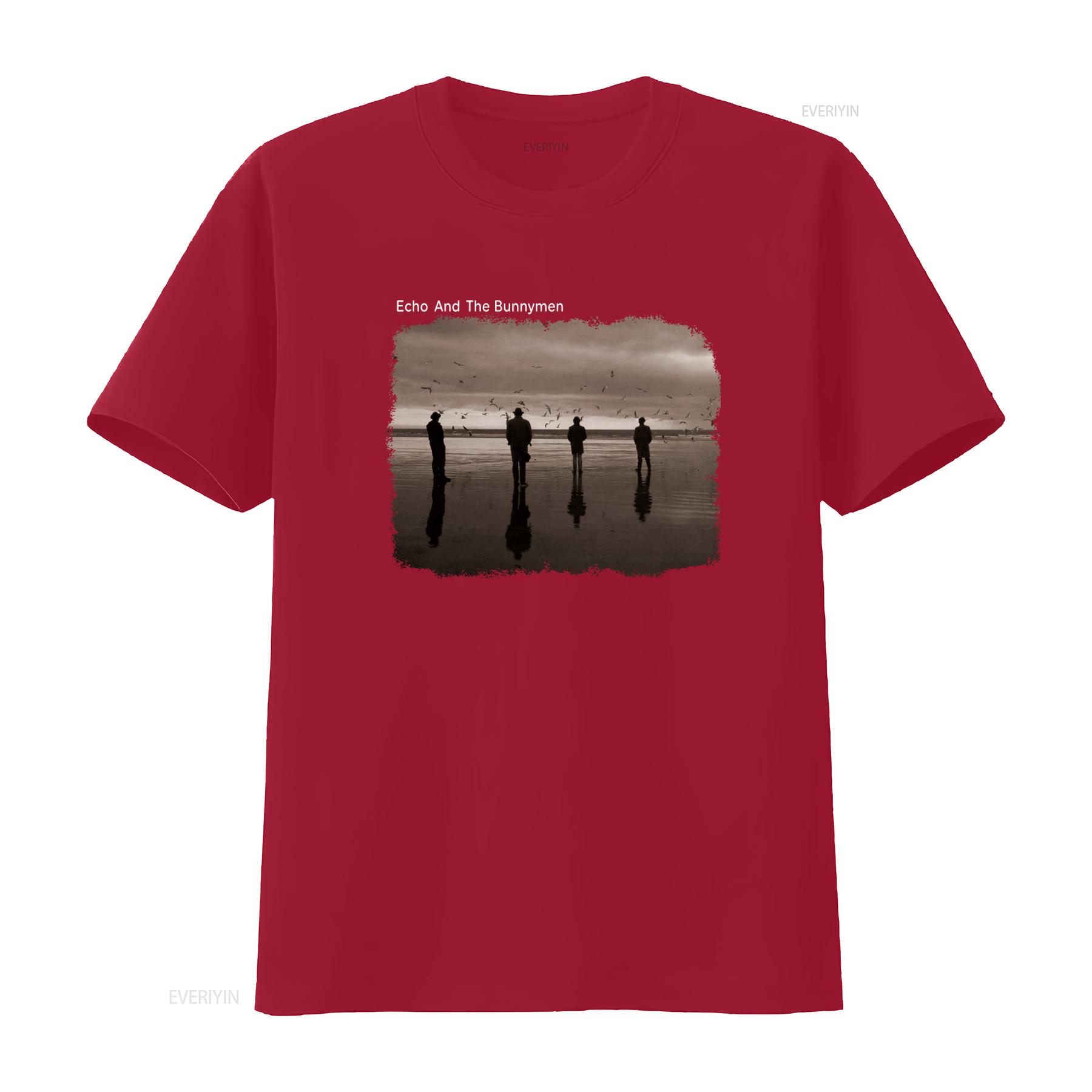 

Echo And The Bunnymen Cotton T shirt Music Inspired With Ian McCulloch Design vintage Washed Top For Everyday Wear S