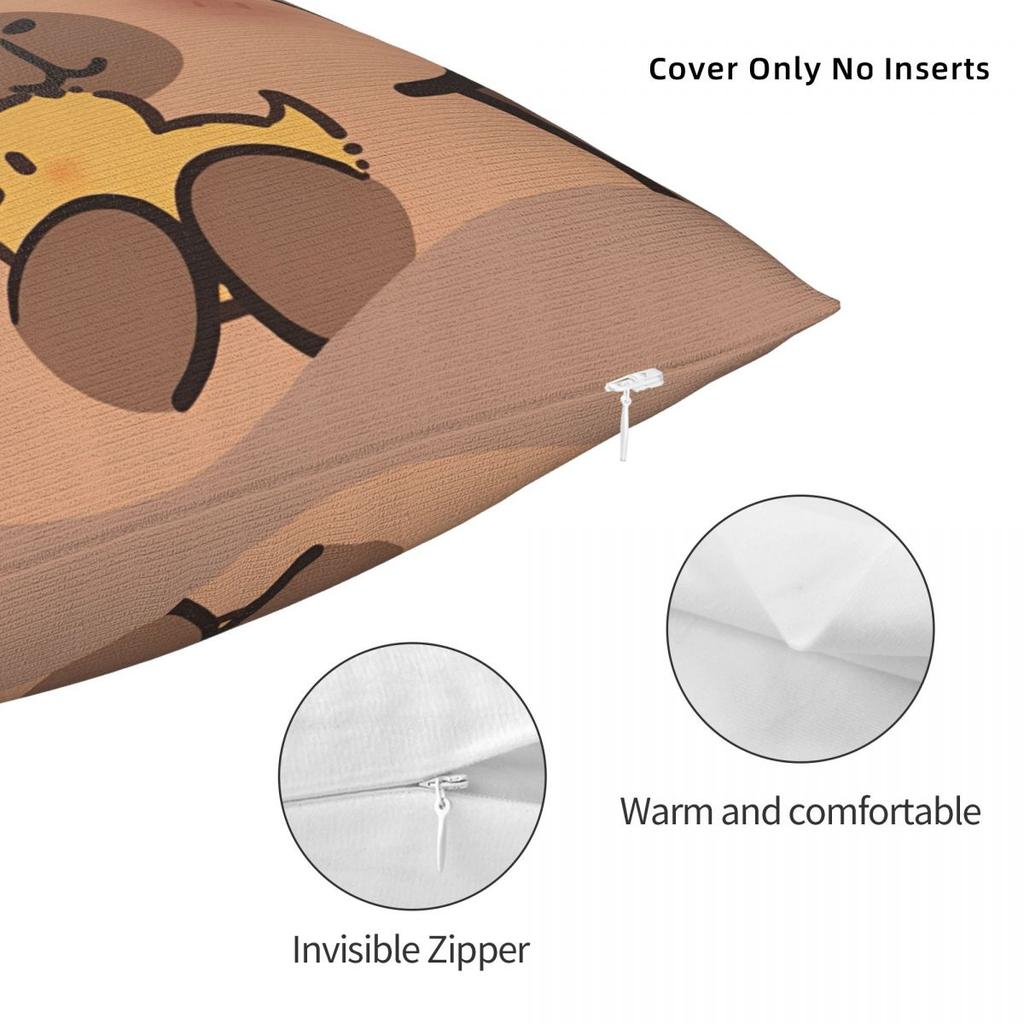Cute Kapibara Capybara Pillow Case Cartoon Cushion Cover Polyester Custom Pillow Cover Pillowcases For Sofa Home Decoration