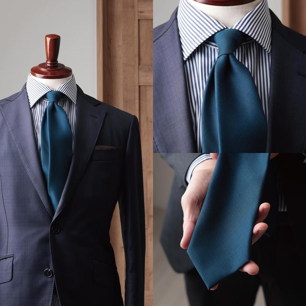 [Y&TAILOR] Wool Necktie, 6 Colors, Solid Color, TRABALDO TOGNA, Luxury Brand, Stylish Gift (Turquoise)