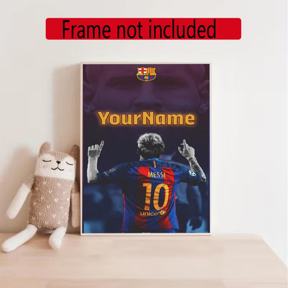 Messi Customize Your Name Diamond Painting Round Diamond Diy Frameless Holiday Artwork Suitable For Home Office Wall Decoration