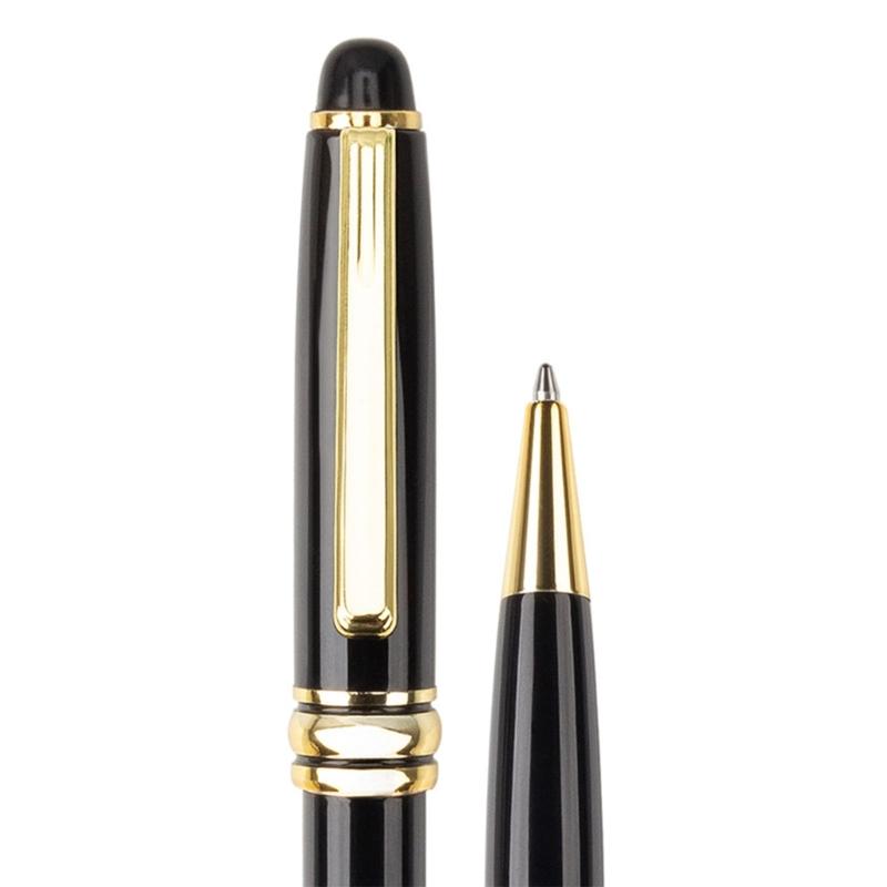 6x Black Ink Ballpoint Pen Journaling Pen Smooth Writing Pen Metal Signature Pen Stationery Supplies for Writing