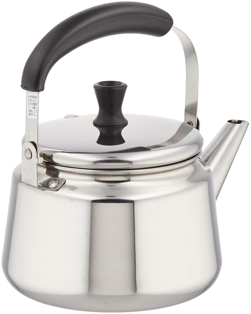 Pearl Metal Mini Induction Stainless Wide-Mouth Kettle, 1.6L, Compatible, Steel, Compact, HB-2205
