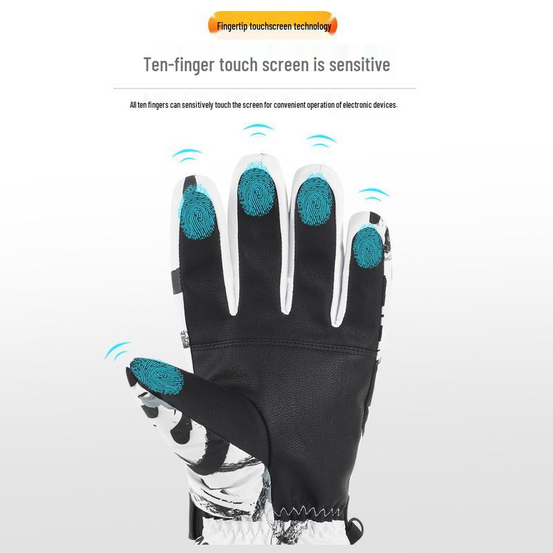 Winter Outdoor Waterproof Ski & Cycling Gloves with Fleece Lining