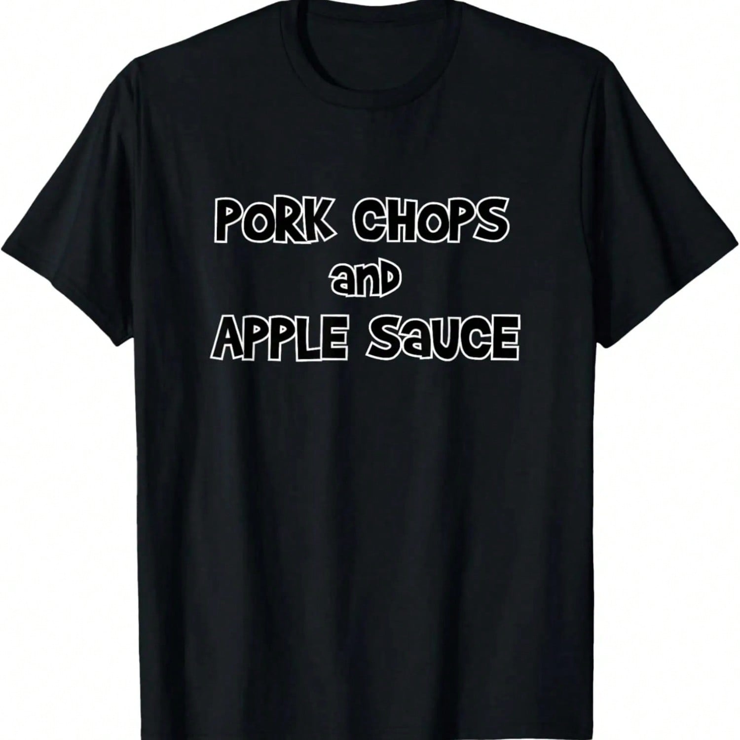 Pork Chops And Apple Sauce Funny Retro T-Shirt S разноцветный