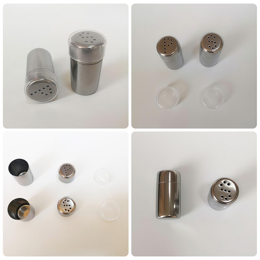 2 Pack Stainless Steel Pepper Shakers Rustproof Spice Dispensers With Precision Control For Kitchen Cooking And Outdoor BBQ