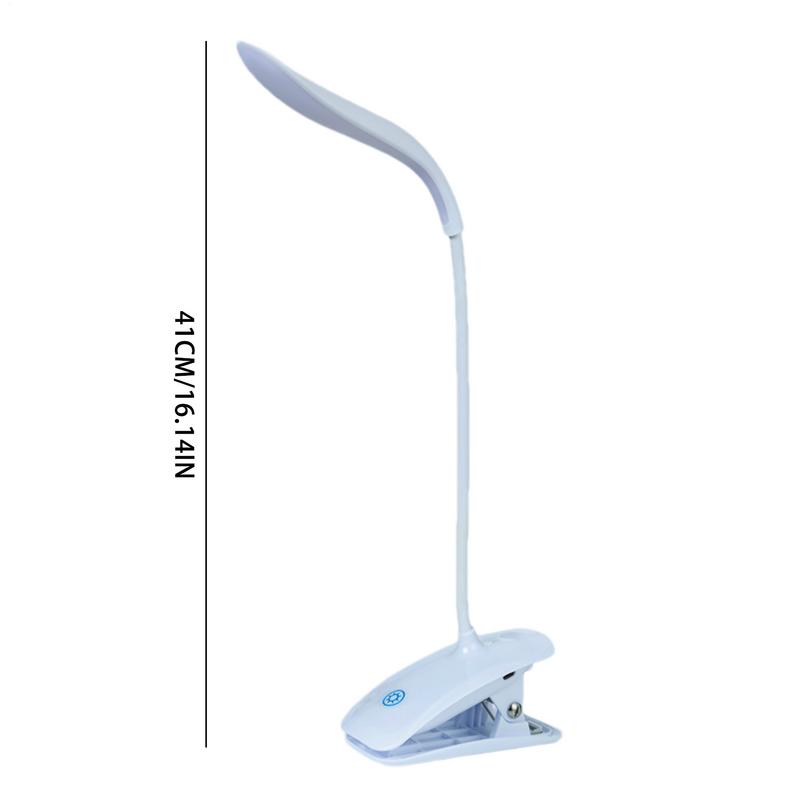 LED Clip-on Desktop Desk Lamp USB Rechargeable Lighting Eye Protection Night Light Bedroom Bedside Student Reading Lamp